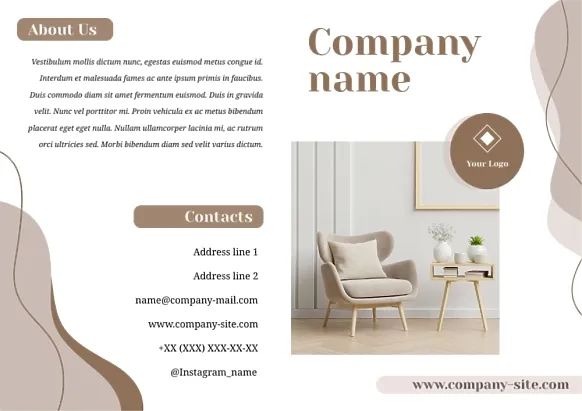 Furniture salon booklet template