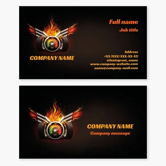 Business card template Car