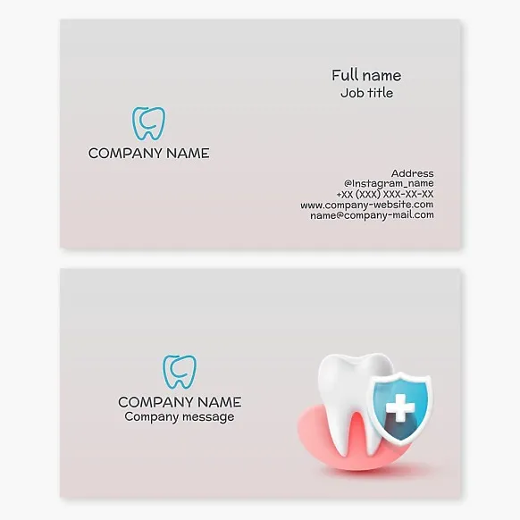 Business card template. Dentistry.