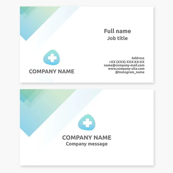 Business card template. Medical facility. Doctor.