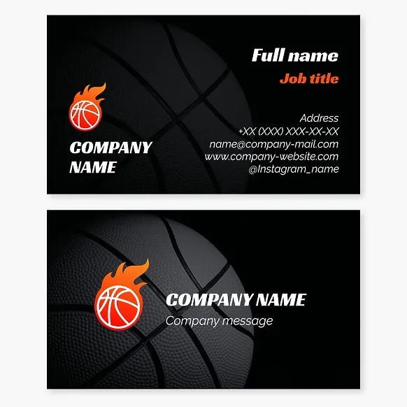 Basketball business cards template