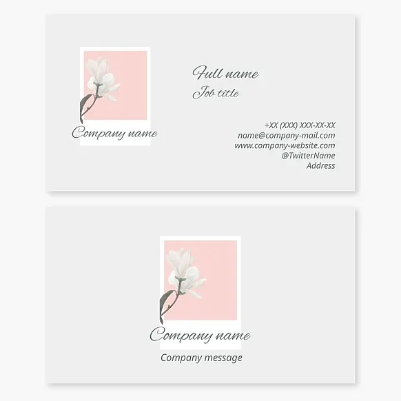 Flowers Business Card Template