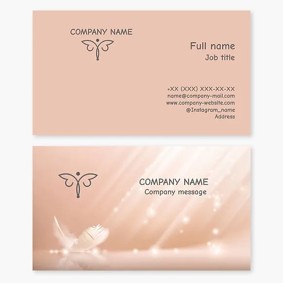 Business card template Butterfly woman, poetry, women's club