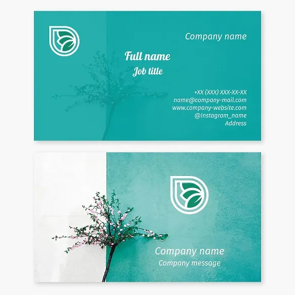 Leaves and Branches Business Card, Plant