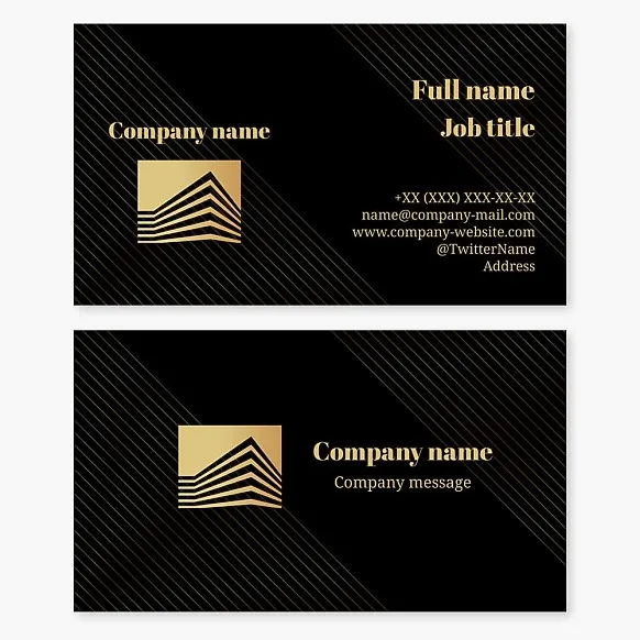 Business card template Real estate, construction