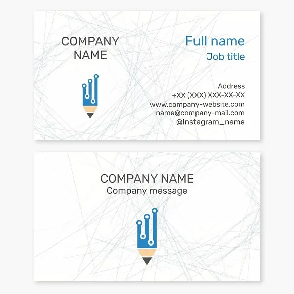 Business card template Design of electronic devices and components