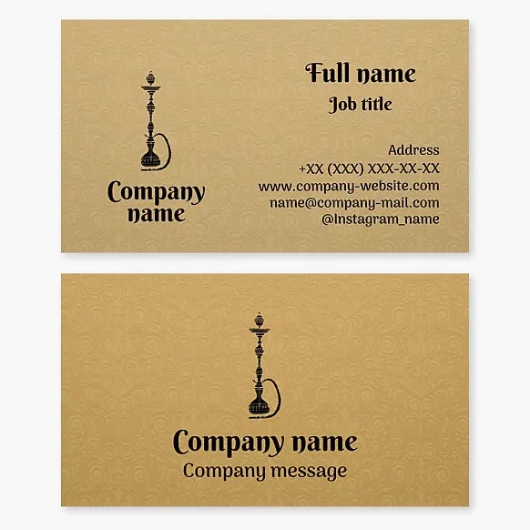 Hookah business card template