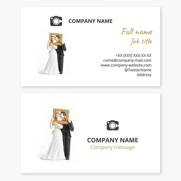 Business card template Wedding photographer