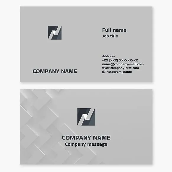 Business card template. Productivity growth chart. Accounting and auditing. Marketing firm. Letter N.