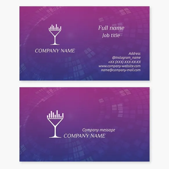 Music bar. Business Card Template