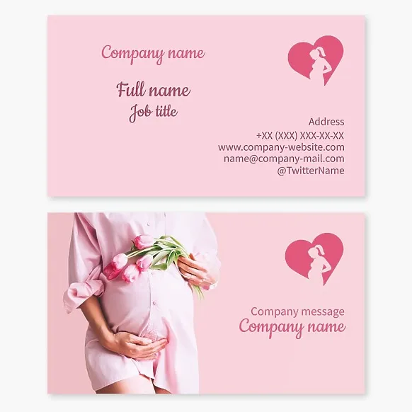 Motherhood, support, courses Business card template