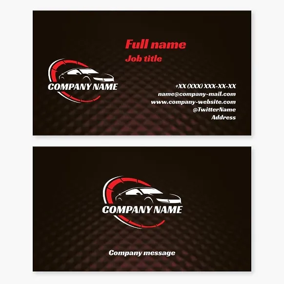 Business card template Cars