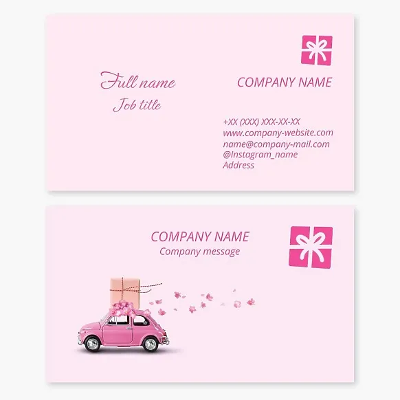 Business card template Gift wrapping, souvenir shop