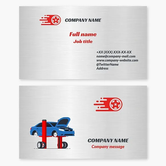 Business card template Car repair