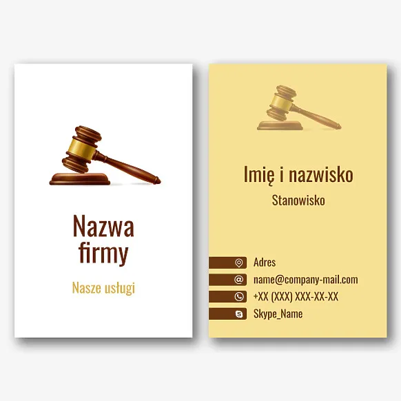 Szablon wizytówki sędziego