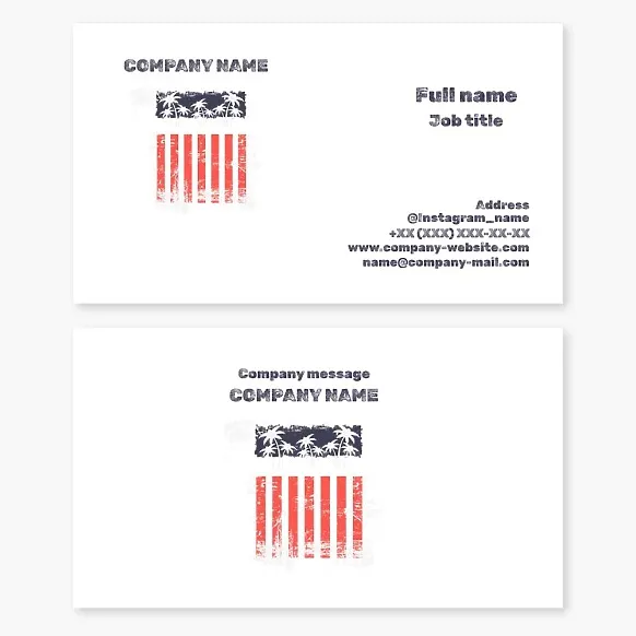 USA business card template