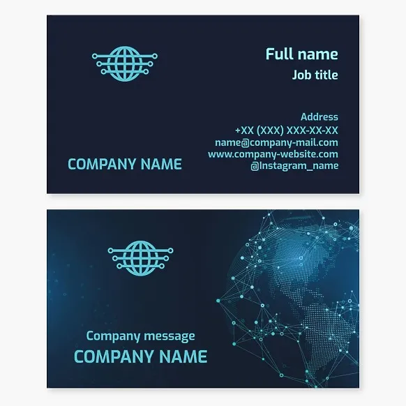 Business card template Networking