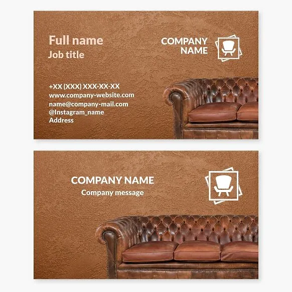 Business card template Upholstered furniture