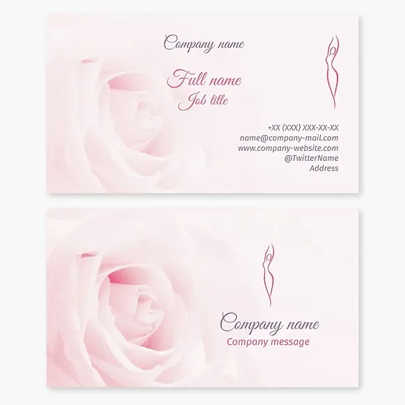 Business card template Women's health