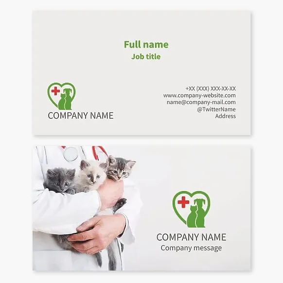 Business card template Zoo Clinic