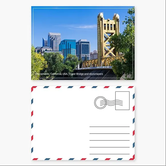 Tourist (scenic) postcard. Sacramento