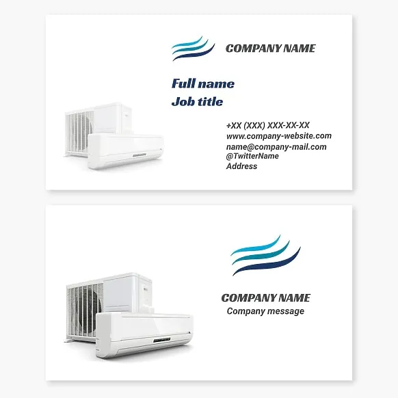 Business card template Air conditioner