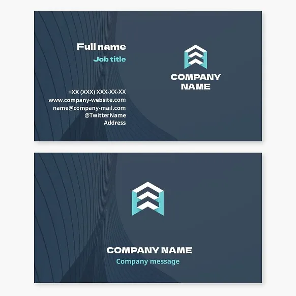 Business card template Construction, real estate, development, office space rental