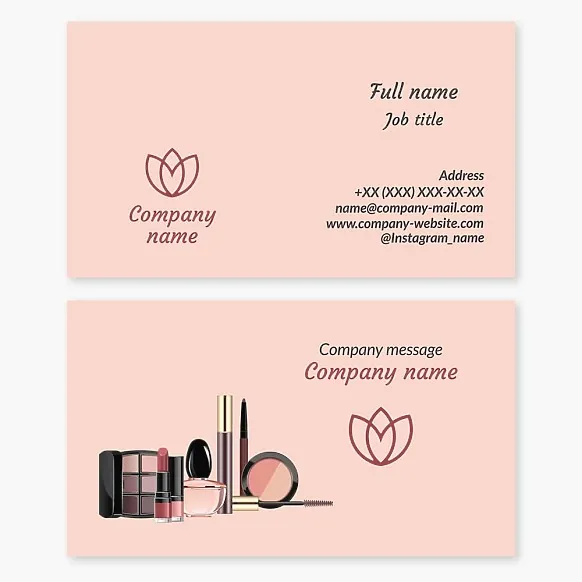 Business card template Perfumes, cosmetics, makeup