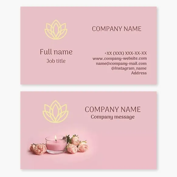 SPA business card template, lotus