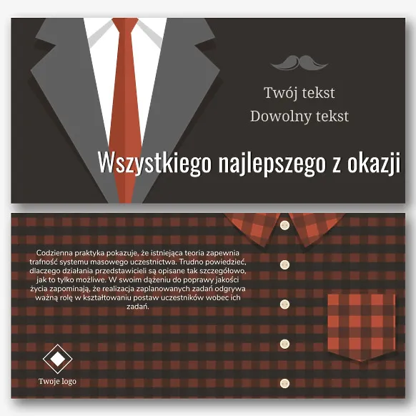 Szablon karty z okazji Dnia Ojca