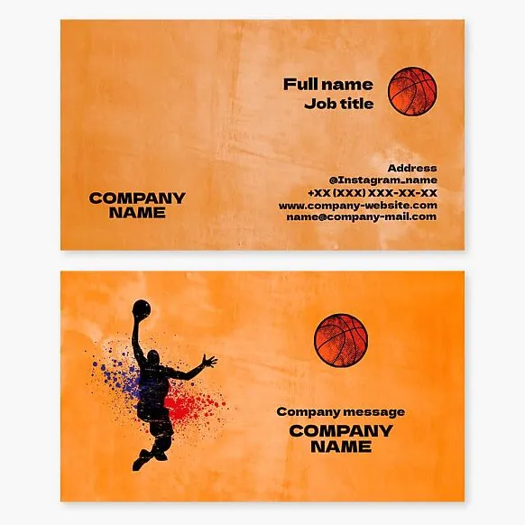 Basketball business card template