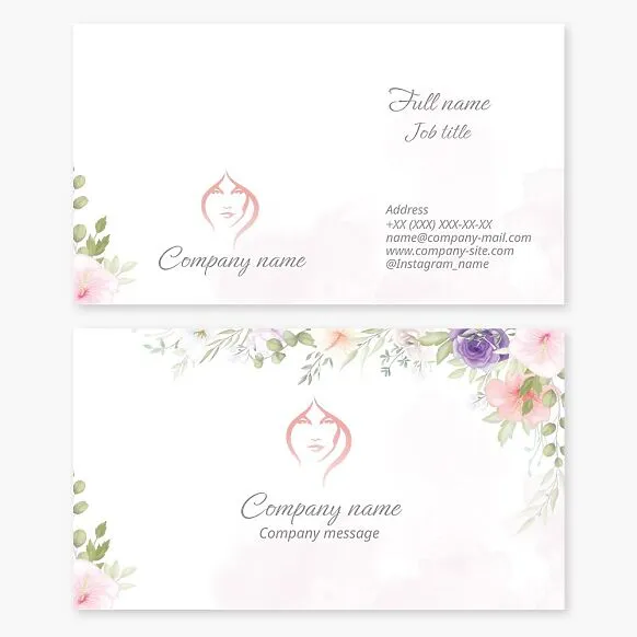 Business card template. Beauty salon.