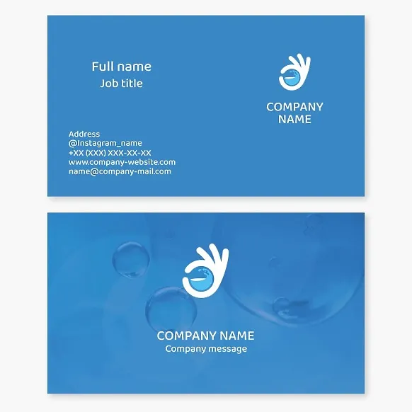 Water Business Card Template