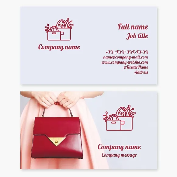 Business card template Women's bags
