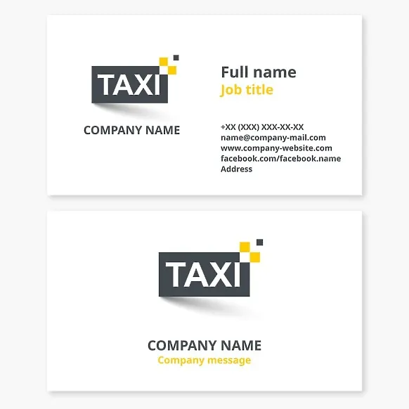 Taxi business card template
