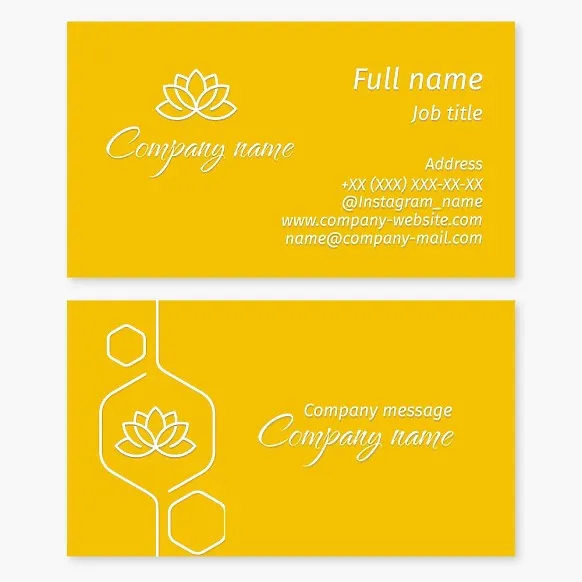 Business card template Lotus, beauty, beauty salon