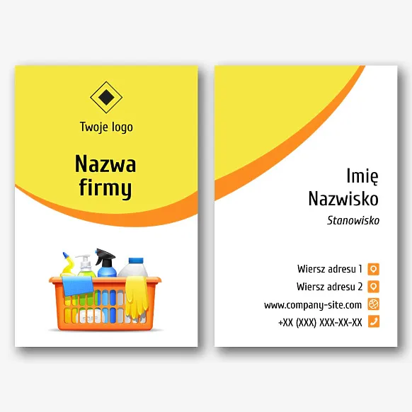 Szablon wizytówki sprzątanie