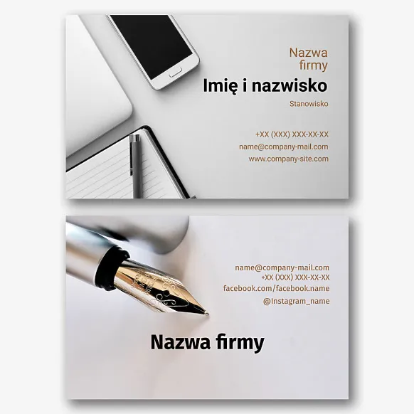 Szablon wizytówki dziennikarza