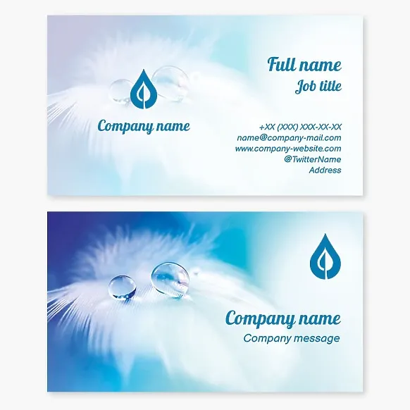 Business card template Clean water, drinking water