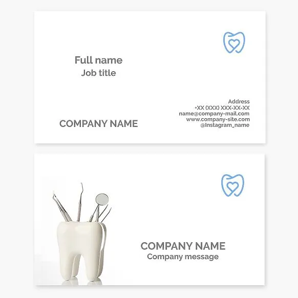 Business card template. Dentistry.