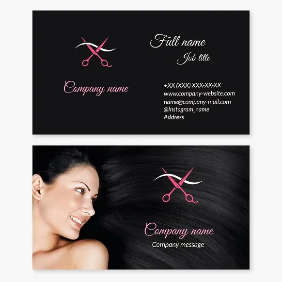 Business card template Hairdresser, beauty salon