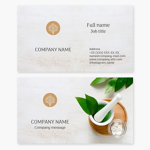 SPA center business card template.
