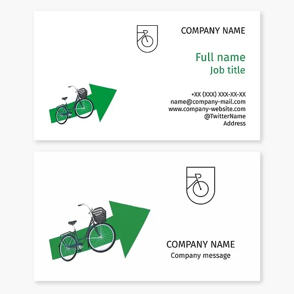 Bicycle business card template, Bicycle sales and repair
