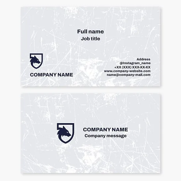 Wolf Shield Logo Business Card Template. Bodyguard, Security Guard.