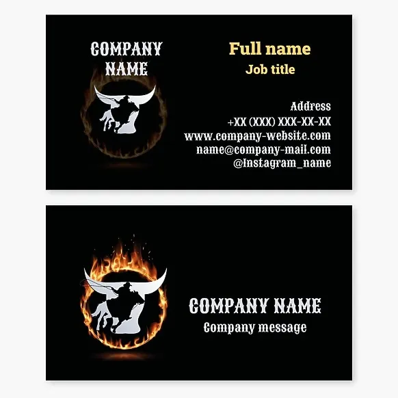 Business card template Rodeo, Marlboro, performance