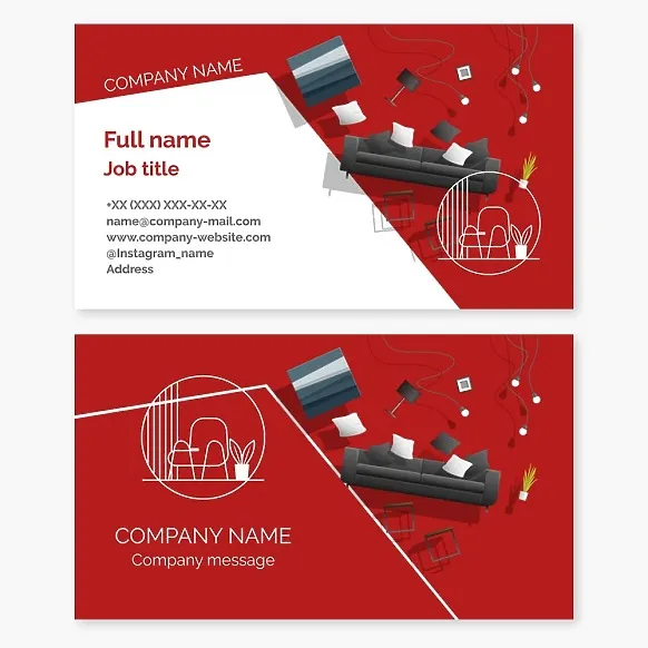 Business card template Interior design, Home Decor, Furniture and accessories