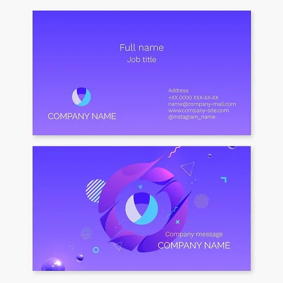 Abstract business card template.