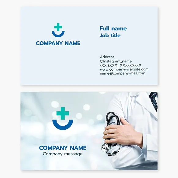 Medicine business card template