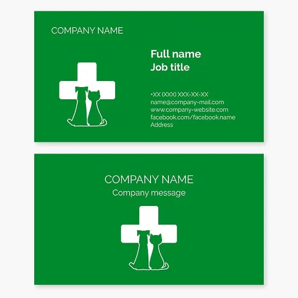 Business card template Veterinary clinic