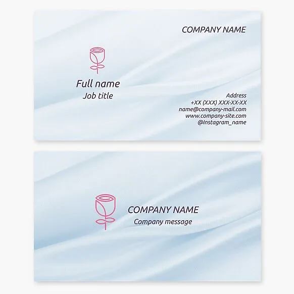 Rose Logo | Flower Shop | Flowers, Bouquets, Wreaths | Business Card Template